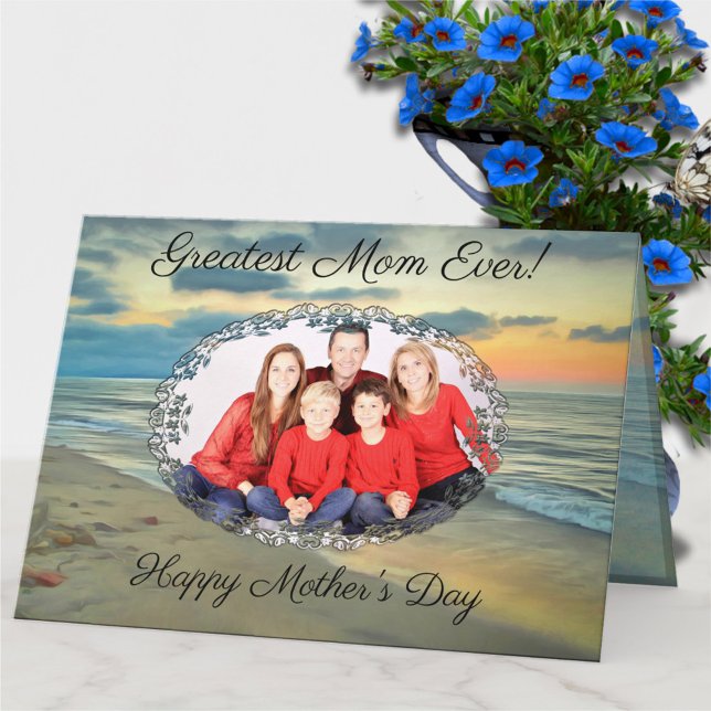 Happy Mother's Day Ocean Sunset 0735 Card (Creator Uploaded)