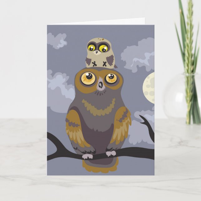 Happy Mother's Day Owl and Baby Card (Front)