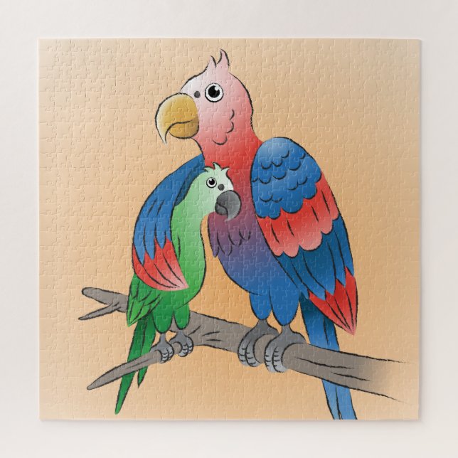 Happy Mother's Day Parrots Jigsaw Puzzle (Vertical)