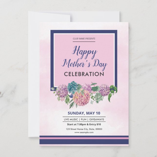 Happy Mother's Day Party Invitation (Front)