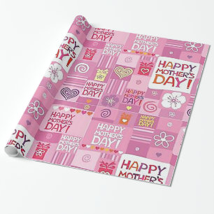 Happy mothers Day Pattern Wrapping Paper