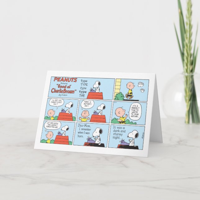 Happy Mother's Day | Peanuts Snoopy Comic Card (Front)