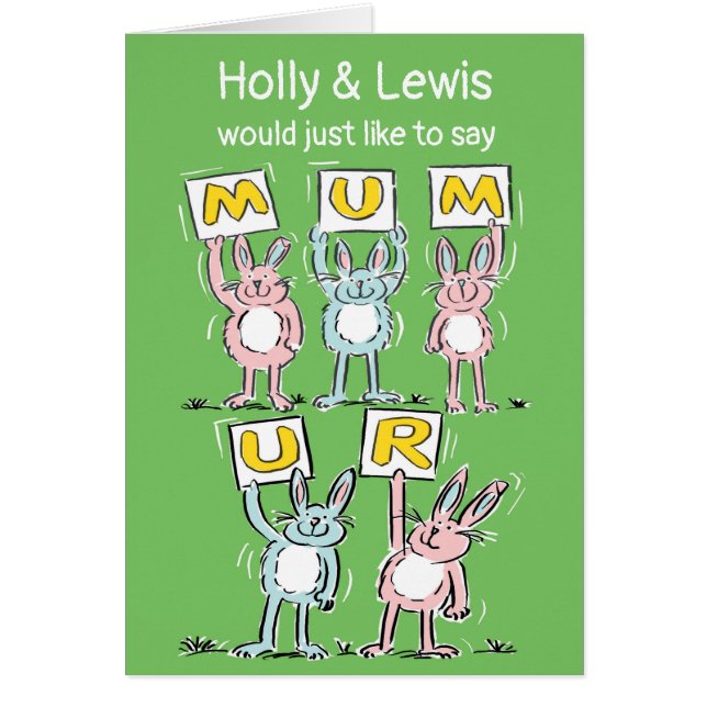 Happy Mother's Day - Personalise Front & Inside (Front)