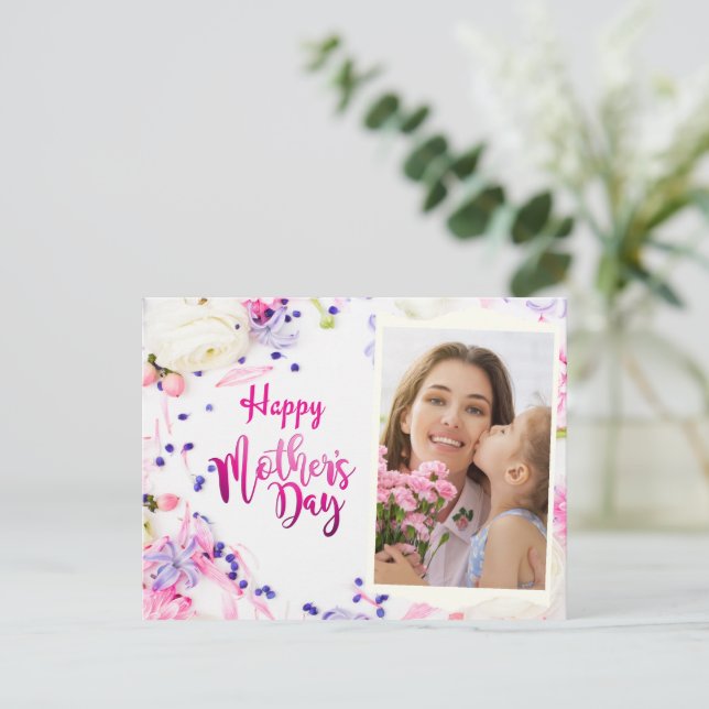Happy Mother's Day Personalised Photo Postcard (Standing Front)