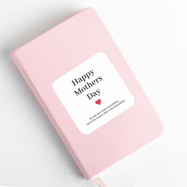 Happy Mothers Day Personalised Square Sticker (Creator Uploaded)