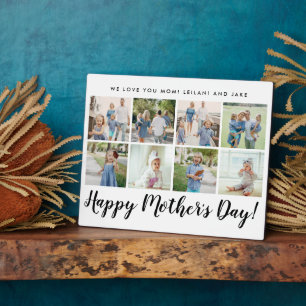 Happy Mother's Day Photo Collage Custom White Plaque