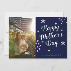 Happy Mother's Day Photo Hand Drawn Flowers Cute
