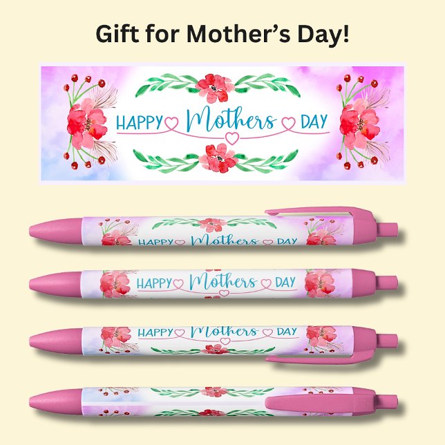 Happy Mother's Day Pink Black Ink Pen (Creator Uploaded)