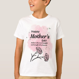 Happy Mother's Day Pink Floral Boy's T-ShirT-Shirt T-Shirt