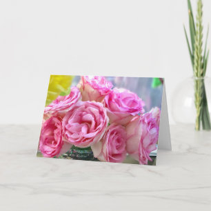 Happy Mother's Day Pink Roses Greeting Card