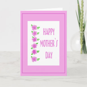 Happy Mothers Day-poem and flowers Card