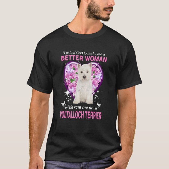 Happy Mother's Day Poltalloch Terrier Dog Mum T-Shirt (Front)