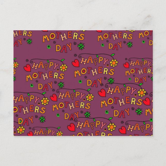 Happy Mothers Day Postcard (Front)