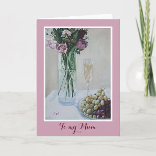 Happy Mother's Day pretty pink floral fine art Card