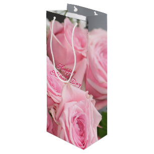 Happy Mothers Day Pretty Rose Wine Gift-bag Gift Bag
