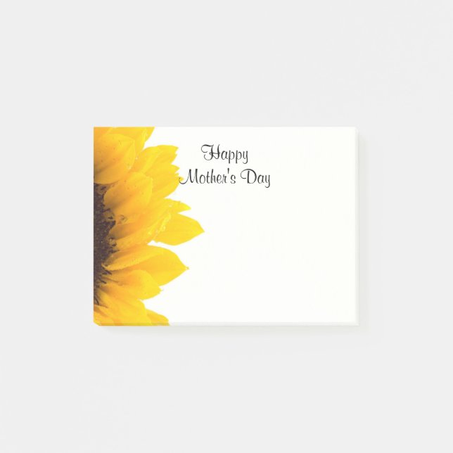 Happy Mother's Day, pretty sunflower design Post-it Notes (Front)