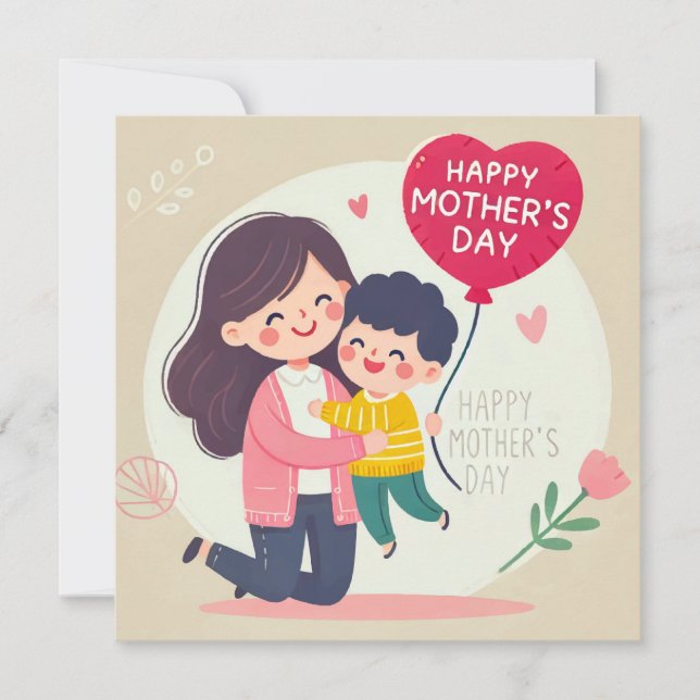 Happy Mother's Day Print Design Invitation (Front)