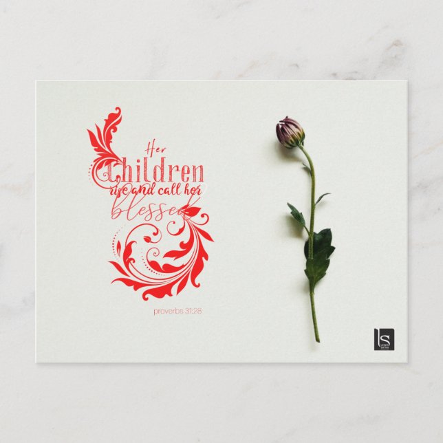 Happy Mother's Day (Proverbs 31:28-31) Postcard (Front)