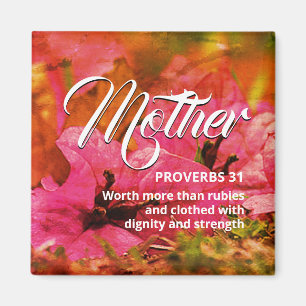 Happy Mother's Day PROVERBS 31 Pink Magnet