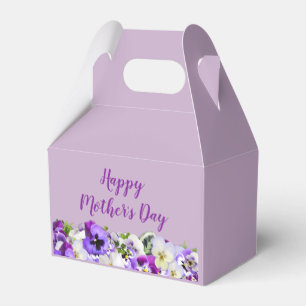 Happy Mother's Day Purple Flowers Floral Favour Box