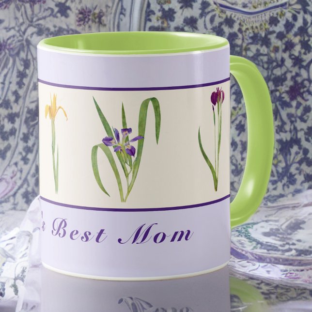 Happy Mother's Day Purple Irises World's Best Mum Mug (Creator Uploaded)