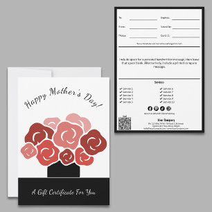 Happy Mother's Day Red Bouquet Gift Certificate