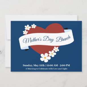 Happy Mother's Day Red Heart Business Event  Invitation