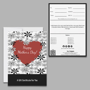 Happy Mother's Day Red Heart Gift Certificate