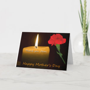 Happy Mothers Day Red Rose Card