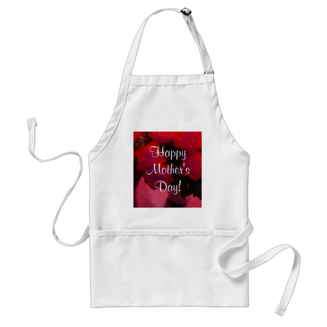 Happy Mother's Day Red Roses Standard Apron (Front)