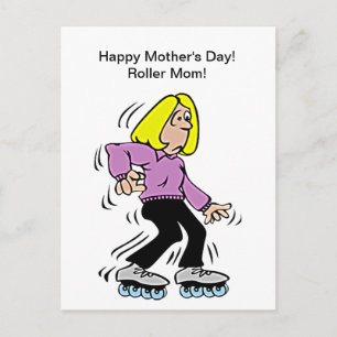 Happy Mother's Day Roller Mum Postcard
