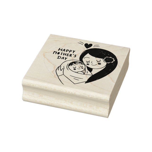 Happy Mothers Day Rubber Stamp (Stamp)