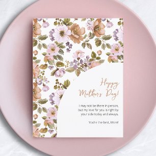 Happy Mother's Day Script Cute Floral Best Mum Holiday Postcard