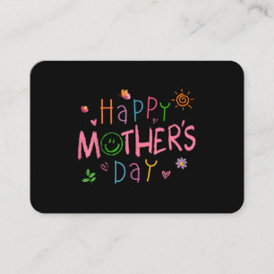 Happy Mothers Day Shirt for Toddler Baby Kids Sayi Business Card