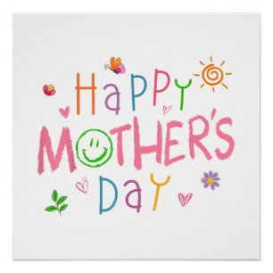 Happy Mothers Day Shirt For Toddler Baby Kids Sayi Poster