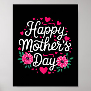Happy Mother's Day Shirt Women Mum Grandma Mothers Poster