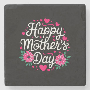 Happy Mother's Day Shirt Women Mum Grandma Mothers Stone Coaster