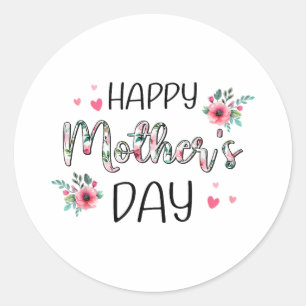 Happy Mothers Day Shirts for Women, Mum Classic Round Sticker