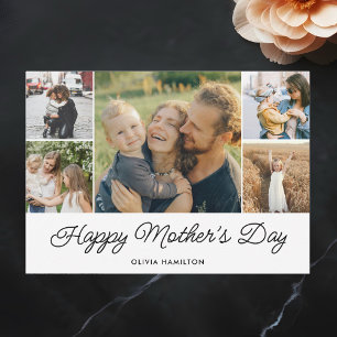 Happy Mother's Day Simple Elegant Photo Holiday Card