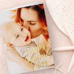 Happy Mother's Day Simple Modern Custom Photo Foil Holiday Card<br><div class="desc">This simple and modern design is composed of handwritten font typography and add a custom photo.</div>