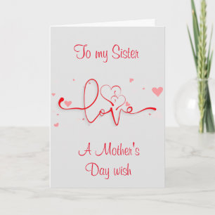 HAPPY MOTHER'S DAY **SISTER**  MOTHER'S DAY CARD
