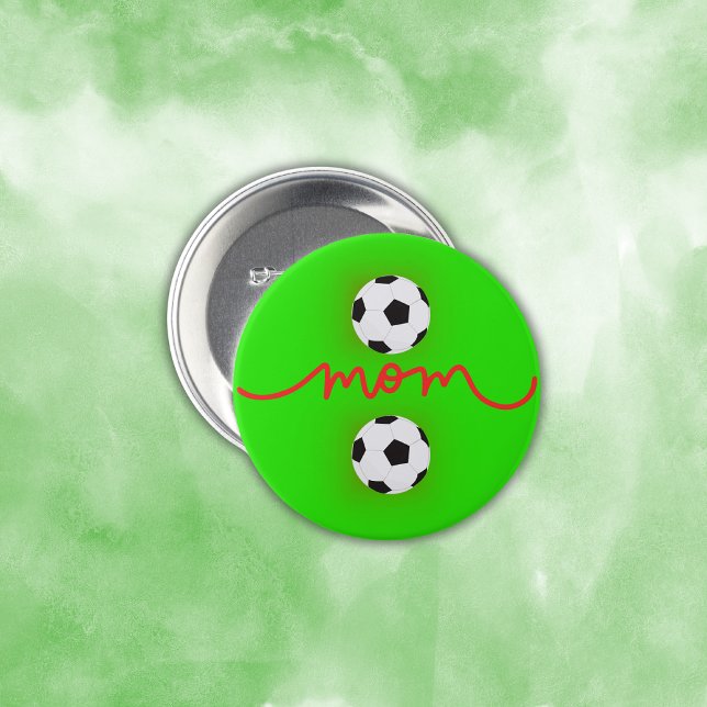 Happy Mother's Day Soccer Mum | 7.5 Cm Round Badge (Creator Uploaded)