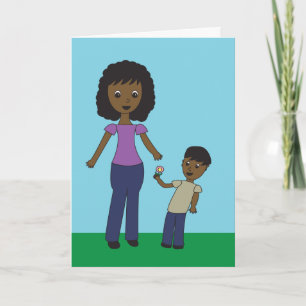 Happy Mothers Day Son African American Personalise Card