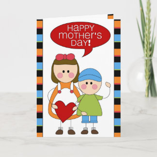 happy mother's day (son & daughter) card