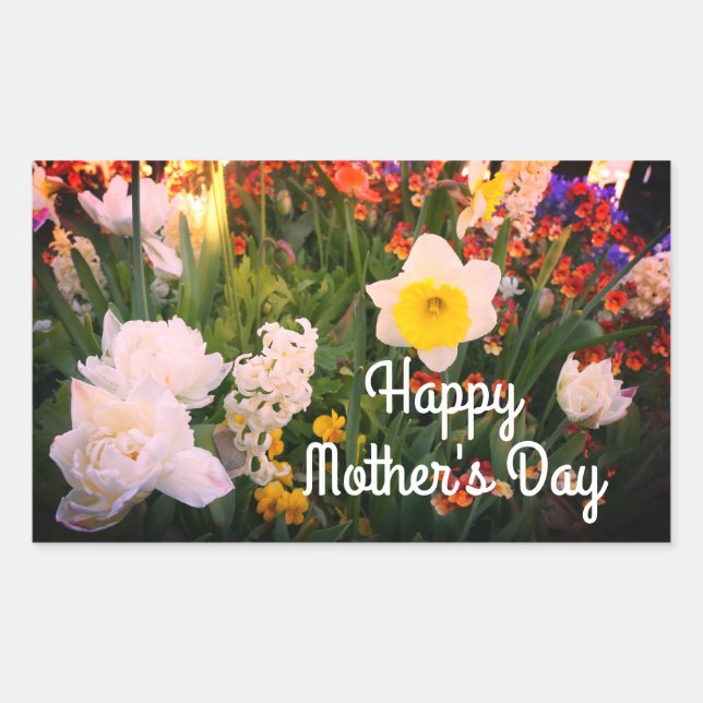 Happy Mother's Day Spring Flowers #1-1 Stickers (Front)