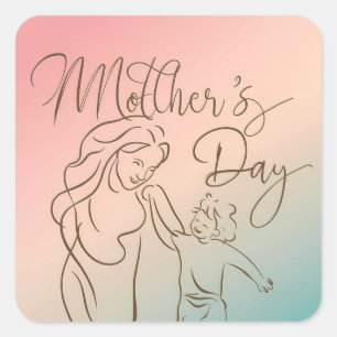 Happy Mother's day Square Sticker