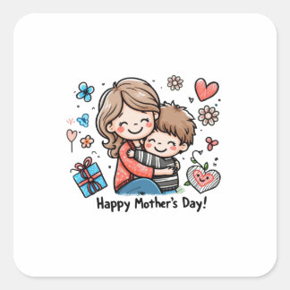 Happy Mother's Day Square Sticker
