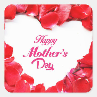 Happy Mothers Day Square Stickers