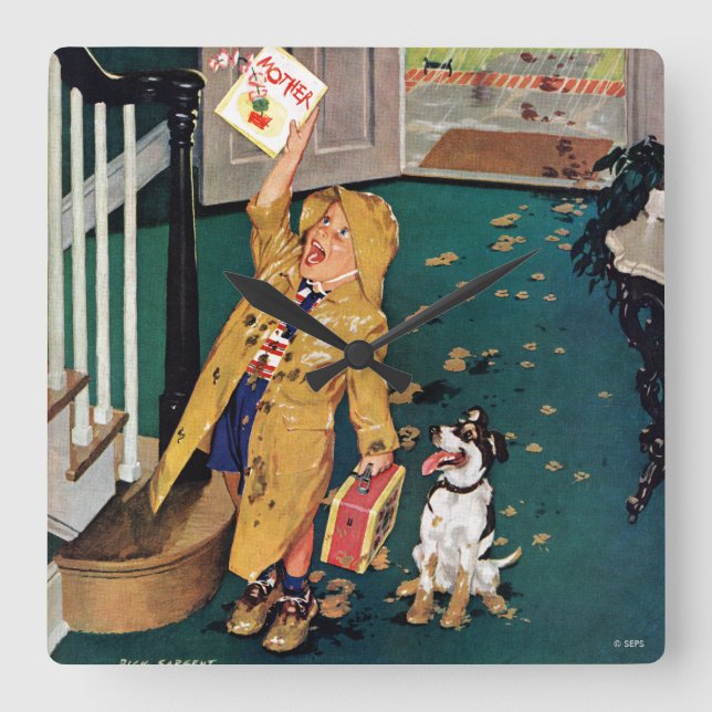 Happy Mother's Day Square Wall Clock (Front)