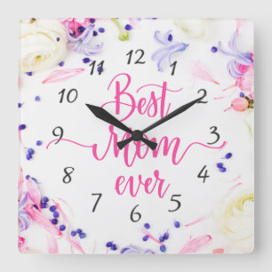 Happy Mother's Day Square Wall Clock